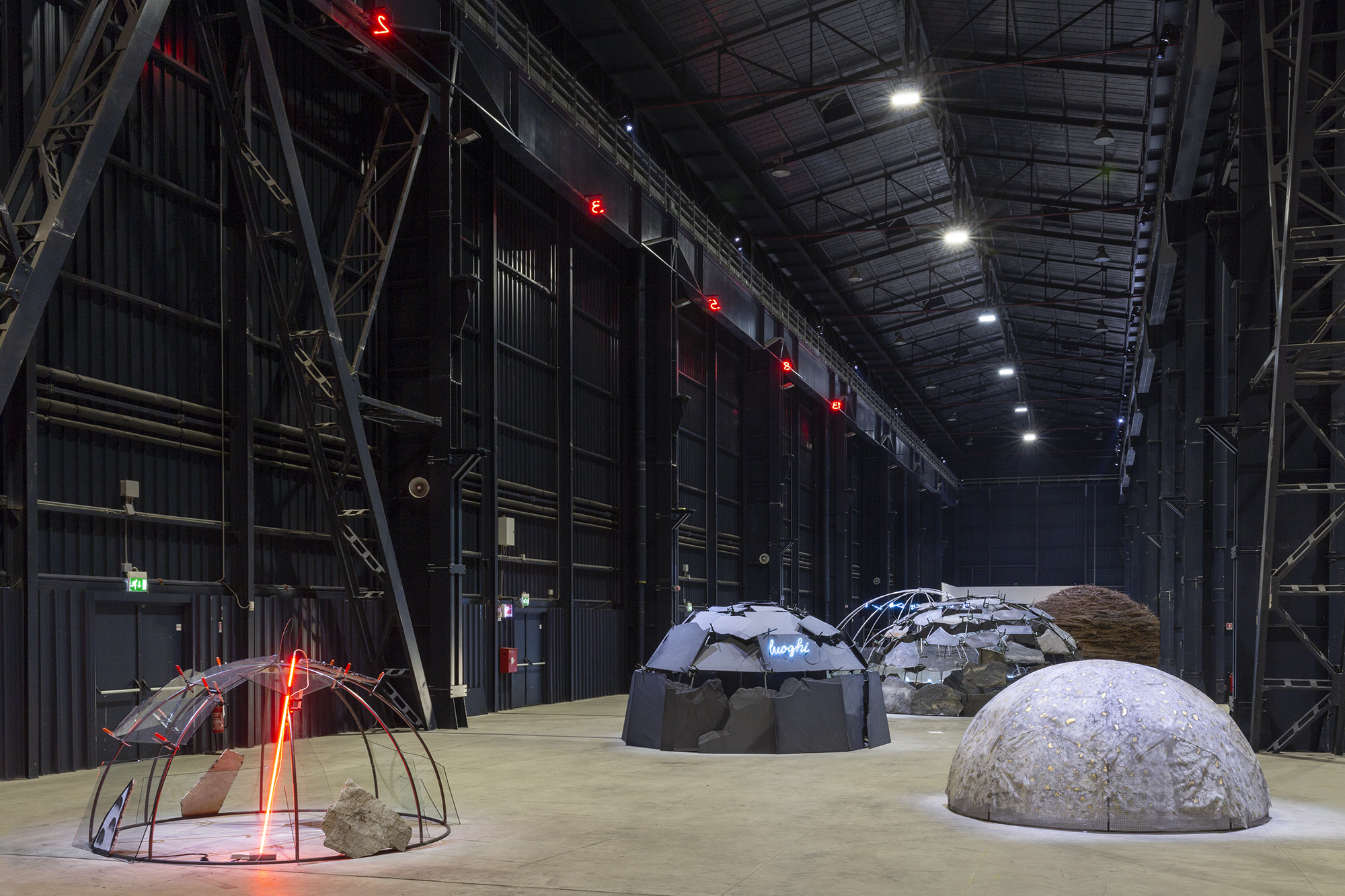 Mario Merz - \"Igloos\" -  Exhibition view. Courtesy Pirelli HangarBicocca - © Mario Merz, by SIAE 2018